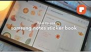 How to Use Samsung Notes Sticker Book 🌻 How to Use Pre-Cropped Stickers on Samsung Notes