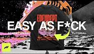 EASIEST T-Shirt Design Photoshop Tutorial For Your Print-on-Demand Streetwear Brand Business 2024