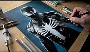 Drawing Spider-Man Black Suit - Time-lapse | Artology