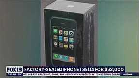 Factory-sealed iPhone 1 sells for $63,000 | FOX 13 Seattle