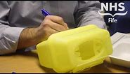 Guide to setting up a sharps disposal box and what to do in the event of a sharps injury