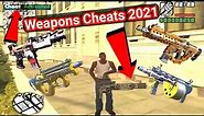 Every Guns Cheat in GTA San Andreas || All Weapons Cheat Menu in GTA San 2021 || Guns Cheat Code
