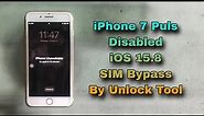 How To iPhone 7 Puls iOS 15.8 Disabled iCloud SIM Bypass By Unlock Tool