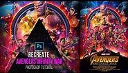 Avengers Infinity War Poster- Photoshop CC Tutorial - How To Recreate It, Digital Art