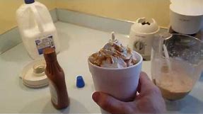 How to make a caramel frappe - 4 ingredients, easy!