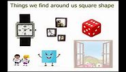 Square Shape | Square Objects | Name Of Shapes Square Shape Recognition With Many Different Objects