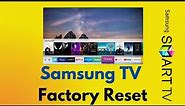 How to reset a Samsung TV to factory default settings from the Samsung secret menu