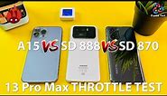 iPhone 13 Pro Max vs Mi 11 Ultra vs POCO F3 ANTUTU THROTTLE TEST