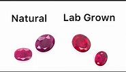 Comparison Video : Natural Rubies VS Lab Grown Rubies by Lannyte Gemstones
