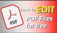 How to edit PDF Files for free on the iPhone