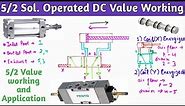 Directional Control Valve Working । 5/2 Solenoid valve Circuit Explained । Pneumatics.