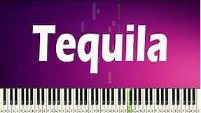The Champs - Tequila Song - SUPER EASY PIANO TUTORIAL