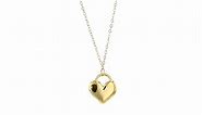 Canaria Italian 10kt Yellow Gold Heart Necklace