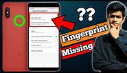 How to fix fingerprint option missing | Redmi fingerprint Option missing