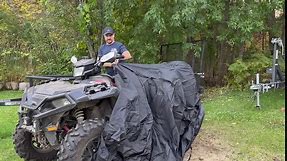 Zenicham 600D ATV Cover, Waterproof & Windproof 4 Wheeler Covers Outdoor Storage, Heavy Duty Quad Wheeler Cover Accessories Fit for Polaris Kawasaki Yamaha Suzuki Honda, 85" L x 50" W x 42" H, Black