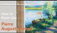 How to Paint Like Pierre - Auguste Renoir | Impressionist Landscape | Acrylic