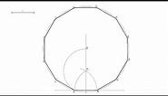 How to draw a Regular Dodecagon (12-sided polygon) given its Side