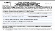 IRS Form 4506-T walkthrough (Request For Transcript of Tax Return)