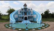 [Full Build ] Build 4-Story Mud Victorian House, Swimming Pool And Big Twin Water Slide Around House