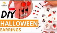 DIY| How to Make Halloween Jewelry - Beaded Earrings| Easy Video Tutorial