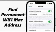 How To Find Your Permanent WIFI Mac Address On iPhone