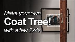 Make your own coat rack / coat stand! 2x4 DIY!
