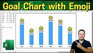 How to Make an Interactive Column Chart with Emojis in Excel | Actual vs Target