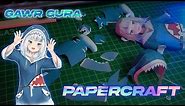 How to make Gawr Gura action figure from paper (Time lapse build Papercraft)