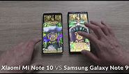 Xiaomi Mi Note 10 vs Samsung Galaxy Note 9: Comparison - speed test and camera comparison