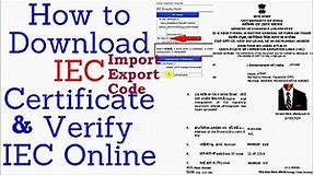 How to Download IEC Certificate & Verify IEC Online at IceGate