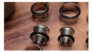 8 Pairs Steel Ear Stretching Tunnels gauges 00g-1 inch
