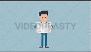 Corporate Man Reading a Newspaper Animation [ MOV | GIF ]