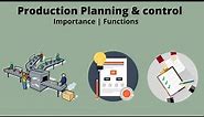 What is Production planning and control? Functions, Importance - Animated video