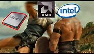 Intel vs AMD CPU Battle 3200 Years ago meme