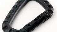 Ravenox Tac Link Clip Carabiner | Heavy Duty Carabiner Clip | Black Locking Carabiner For Tactical Gear, Military, Outdoor Use | Large Carabiner For Camping Accessories | Polymer Carabiner D Ring Clip