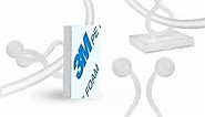 100pcs Self-Adhesive Cable Wire Clips White,Plant Climbing Wall Fixture Clips,0.77” Outdoor Cable Management Wire Organizer Cord Holder for Under Desk,Car,Garden Vine Wall,TV PC Ethernet Cable