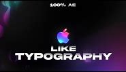 After Effects Tutorial: Apple Style Typography