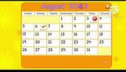 Starfall August 2043 Calendar
