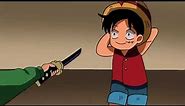 One Piece Luffy and Zoro Zero Two Dodging Meme | Animation