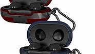 2 Pack Silicone Case Cover for Galaxy Buds Case 2019/Galaxy Buds + Plus Case 2020, with Carabiner, Anti-Lost & Shockproof Soft Skin Accessories for Samsung Galaxy Buds Plus (Navy Blue+Burgundy)