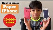DIY - How to make a paper iPhone in under 10 mins (NO GLUE or TAPE)