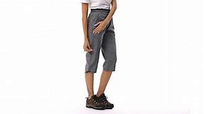 Women's Quick Dry Cargo Capris Long Shorts,Casual and Outdoor for Hiking Camping Travel