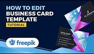 #1 How To Edit Business Card Template #Freepik