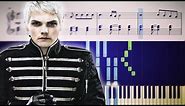 My Chemical Romance - Cancer - Piano Tutorial + Sheets