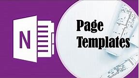 How to Create Page Templates in OneNote | Creating a Custom Page Template in OneNote | Page Template