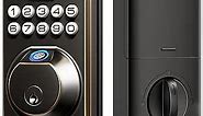 Veise Fingerprint Door Lock, Keyless Entry Door Lock, Electronic Keypad Deadbolt, Biometric Smart Locks for Front Door, Auto Lock, Anti-Peeking Password, Easy Install, Oil Rubbed Bronze