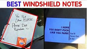 41 Funny Windshield Notes Left For Terrible Drivers | Funny Time
