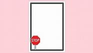 Simple Blank Road Sign Page Border