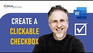 Insert a Checkbox in Microsoft Word | Insert a Clickable Checkbox | Create a Checklist in Word