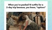 Overpackers, unite! 😂🎒 Laughing our way through weekend getaway struggles! #TravelMeme #travellife | Vacation Countdown